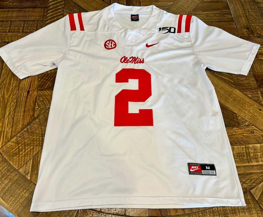 Nike Ole Miss Rebels Jaxson Dart #2 Football Jersey Size M White